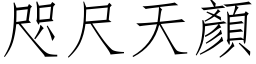 咫尺天顏 (仿宋矢量字库)