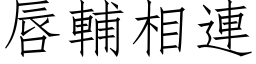 唇辅相连 (仿宋矢量字库)