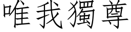 唯我獨尊 (仿宋矢量字库)