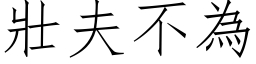 壮夫不为 (仿宋矢量字库)