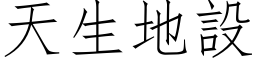 天生地設 (仿宋矢量字库)