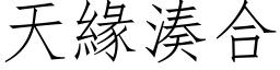 天緣湊合 (仿宋矢量字库)