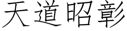 天道昭彰 (仿宋矢量字库)