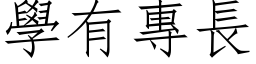 學有專長 (仿宋矢量字库)