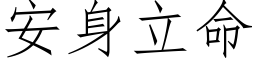 安身立命 (仿宋矢量字库)