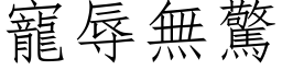 宠辱无惊 (仿宋矢量字库)