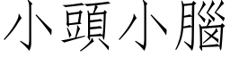 小頭小腦 (仿宋矢量字库)