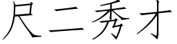 尺二秀才 (仿宋矢量字库)