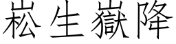 崧生嶽降 (仿宋矢量字库)