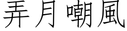 弄月嘲風 (仿宋矢量字库)