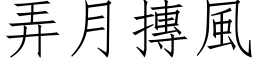 弄月摶风 (仿宋矢量字库)