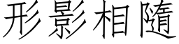 形影相隨 (仿宋矢量字库)