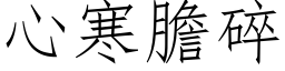 心寒胆碎 (仿宋矢量字库)