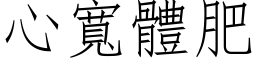 心宽体肥 (仿宋矢量字库)