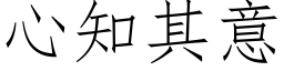 心知其意 (仿宋矢量字库)