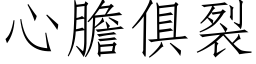 心胆俱裂 (仿宋矢量字库)