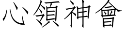 心領神會 (仿宋矢量字库)