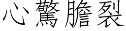 心惊胆裂 (仿宋矢量字库)