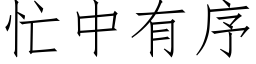 忙中有序 (仿宋矢量字库)