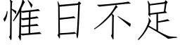 惟日不足 (仿宋矢量字库)