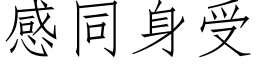 感同身受 (仿宋矢量字库)