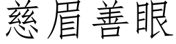 慈眉善眼 (仿宋矢量字库)