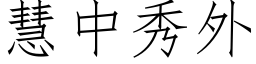 慧中秀外 (仿宋矢量字库)