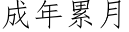 成年累月 (仿宋矢量字库)