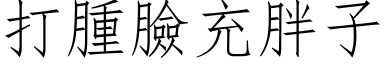 打腫臉充胖子 (仿宋矢量字库)