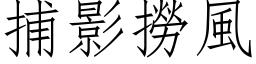 捕影捞风 (仿宋矢量字库)