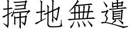 掃地無遺 (仿宋矢量字库)