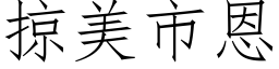 掠美市恩 (仿宋矢量字库)