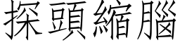 探頭縮腦 (仿宋矢量字库)