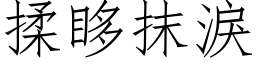 揉眵抹泪 (仿宋矢量字库)