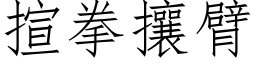 揎拳攘臂 (仿宋矢量字库)