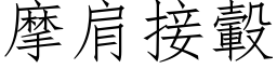 摩肩接轂 (仿宋矢量字库)