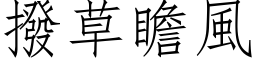 拨草瞻风 (仿宋矢量字库)