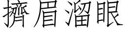 擠眉溜眼 (仿宋矢量字库)