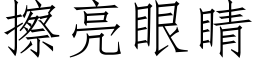 擦亮眼睛 (仿宋矢量字库)