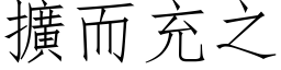 擴而充之 (仿宋矢量字库)