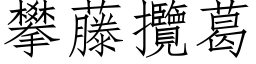 攀藤攬葛 (仿宋矢量字库)