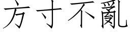 方寸不亂 (仿宋矢量字库)