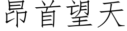 昂首望天 (仿宋矢量字库)