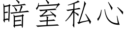 暗室私心 (仿宋矢量字库)