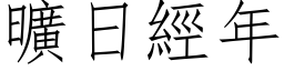 旷日经年 (仿宋矢量字库)