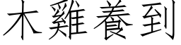 木雞養到 (仿宋矢量字库)