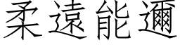 柔遠能邇 (仿宋矢量字库)