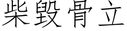 柴毀骨立 (仿宋矢量字库)