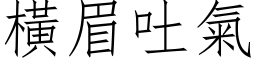 橫眉吐氣 (仿宋矢量字库)