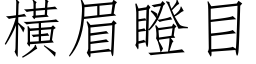 横眉瞪目 (仿宋矢量字库)